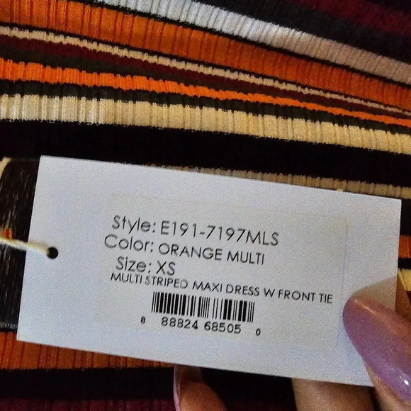 3.1 PHILLIP LIM striped ribbed-knit midi dress size Xsmall - Picture 9 of 11